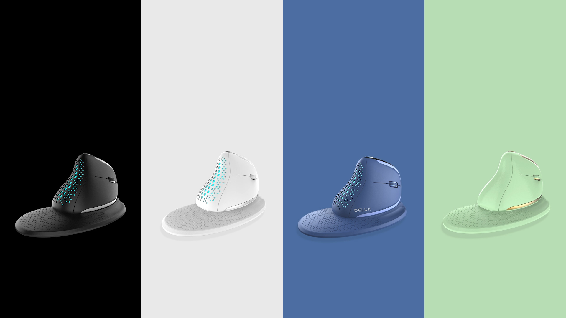 DELUX多彩垂直鼠标M618XSD